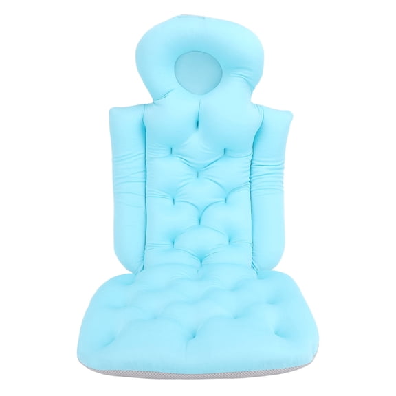 BOKYAN Full Body Bath Pillow – Ergonomic Light‑Blue Tub Cushion with Neck & Back Support, Quick‑Dry Polypropylene, Non‑Slip Mesh, Versatile for All Bathtubs