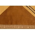 thumbnail image 7 of Casavani Handmade Brown Cotton Dhurrie Square Dining Room Carpets Home Decor Kilim 7x7 feet, 7 of 7