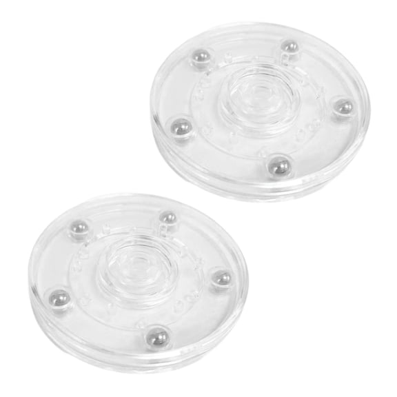 2 Piece Multifunctional 360 Degree Rotating Plastic Turntable Decorative Display Stand Plate Household Organizers Tool