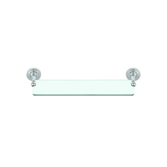 18 in. Solid Brass Bathroom Towel Shelf - R-Series (Polished Nickel)