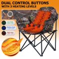 thumbnail image 3 of Slsy Oversized Heated Camping Chair, XXL Camo Folding Chair with 3 Heat Levels, 500lbs Capacity, Heavy Duty Steel, Cup Holder, Storage Bag, 3 of 9