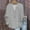 Grey, variant on Summer Casual Blouse Floral Half Sleeve Shirt, Summer Printing V Neck, 3/4 Sleeves Loose Casual Top, Daily Wear, Bubble Wrinkles 1PC, Pink XL, Size S-3XL