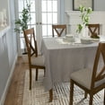 thumbnail image 3 of Home Details Chic & Rustic 70"x 90" Rectangle Polyester Tablecloth in Silver, 3 of 6