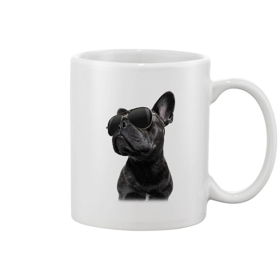 Cute Bulldog With Sunglasses Mug -Image by Shutterstock