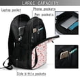 thumbnail image 6 of Wukai Hand Drawn Hearts Travel Laptop Backpack: Business Water-Resistant Bag with USB Charging Port, Ideal College Backpack for Men & Women, 6 of 6