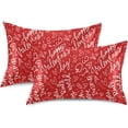 thumbnail image 2 of GZHJMY Valentine's Day Love Satin Pillowcase, Soft Breathable Silk Pillow Case with Envelope Closure for Hair and Skin, Standard Size 26 x 20 Inch Home Decor, 2 of 7