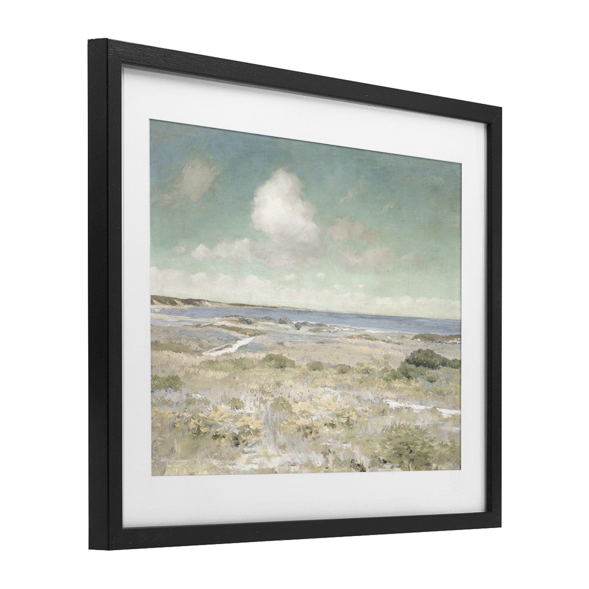 Stupell Industries Water View with Clouds Black Framed Print Under Glass, design by Christy McKee