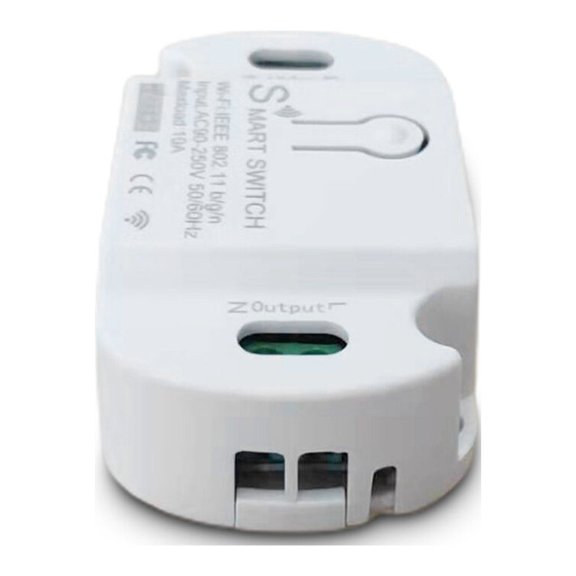 Cateissary Módulo de interruptor inteligente WiFi 10A Control remoto compatible con Bluetooth Ventilador Disyuntor Plástico Suministros Electrónica
