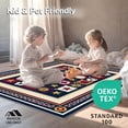 thumbnail image 4 of ODIKA 5'x7' Machine Washable Non-Slip Area Rug, Heritage Stars and Soccer Patchwork High Traffic Rug, Blue, 673162, 4 of 5