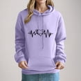 thumbnail image 2 of YWDJ Fall Sweatshirt Women Graphic Valentine's Day Pullover Hoodie Printed Long Sleeve Hooded Sweatshirt Hoodies for Women Purple L, 2 of 4