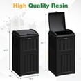 thumbnail image 3 of 30 Gallon Trash Can, Resin Outdoor Garbage Can with Lid, Waterproof Hideaway Patio Waste Bins for Outside Use (2 Pack, Gray), 3 of 8
