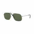 thumbnail image 1 of Ray-Ban RB3595-911671 Gafas de sol de metal unisex con lente clásica verde cuadrada plateada Ray-Ban RB3595-911671, 1 of 1