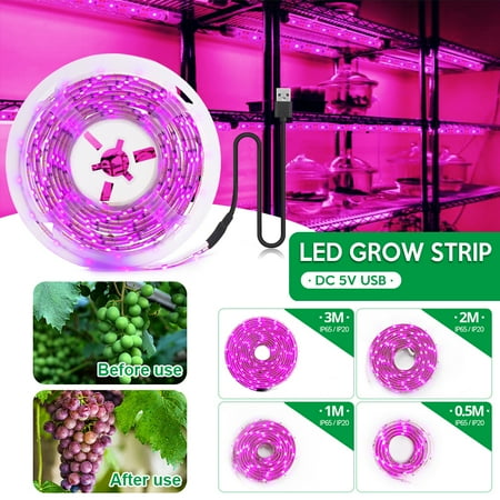 

ZTOO Waterproof LED Grow Light Strip Full Spectrum USB Grow Light Strip Phyto Lamps Greenhouses Plants Grow Indoor Veg Plant Flower