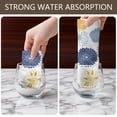 thumbnail image 6 of 4 Pcs Geometric Flower and Dahlia White Funny Kitchen Towels, Microfiber Dish Towels, Kitchen Tea Towels Set 18" X 26", 6 of 6