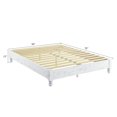 thumbnail image 4 of MUSEHOMEINC Solid Pine Wood 12 Slat Platform Rustic Bed Frame, Whitewashed, King, 4 of 9