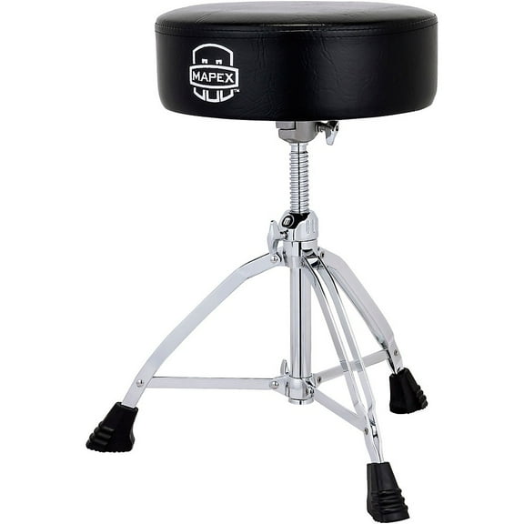 Mapex Double Braced Throne | 3-Leg | Black Leather | Round Top