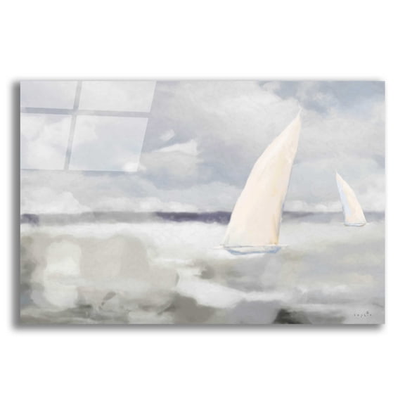 Epic Art 'Sailing On The Sea' by Sophie 6, Acrylic Glass Wall Art, 16"x12"