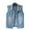 03-Light Blue, variant on Women's Casual Denim Waistcoat Frayed Sleeveless Ripped Jacket Vest with Pockets 02-Dark Blue M