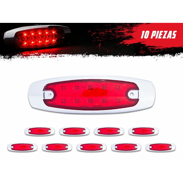 Kit de 10 Plafones Laterales LED Estrobo Rojo TUNELIGHT-RENOVATIO