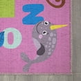 thumbnail image 5 of Ottomanson Washable Flatweave Kids Hopscotch Princess 5x7 Play Mat Area Rug, 5' x 7', Pink, 5 of 11