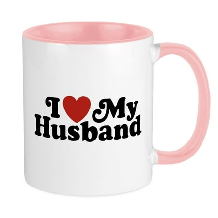 

CafePress - I Love My Husband Mug - Ceramic Coffee Tea Novelty Mug Cup 11 oz