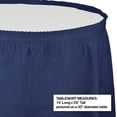 thumbnail image 2 of Party Central Disposable Pleated Picnic Party Table Skirts - 14' - Pack of 6 - Navy Blue, 2 of 2