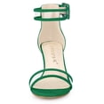 thumbnail image 2 of BLISSFUL STEP Sandales à Talon Épais à Bout Ouvert Transparent pour Femmes Vert (Taille 9), 2 of 6