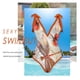 thumbnail image 5 of Traje de baño de una pieza para mujer Bikini de playa sexy con lazo de gasa con estampado floral (L) Sywqhk Para Estrenar, 5 of 8