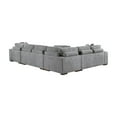 thumbnail image 4 of Lexicon Raife 5-Piece Chenille Sectional with Right Chaise and Ottoman in Gray, 4 of 5