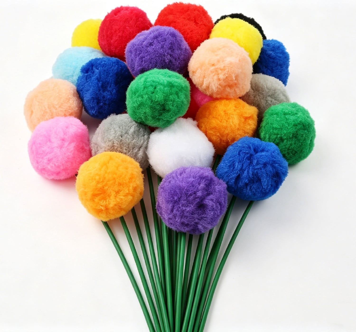 72 Pcs 2 Inch Soft and Fluffy Craft Pom Pom, Multicolor Pom Poms Balls, Craft Supplies Pompoms for Arts and Crafts for DIY Creative Crafts Decorations