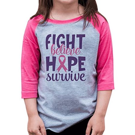 

7 ate 9 Apparel Girls Cancer Shirts - Fight Believe Hope Survive Pink Shirt 6 Months