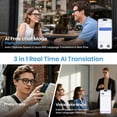 thumbnail image 3 of AI Smart Translation Glasses, 160 Languages Real-Time Translator with Open-Ear Audio, Bluetooth 5.4, 6H Playback, Hands-Free Call, 3 of 9