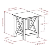 Winsome Wood Xola X Panel End Table, Cappuccino