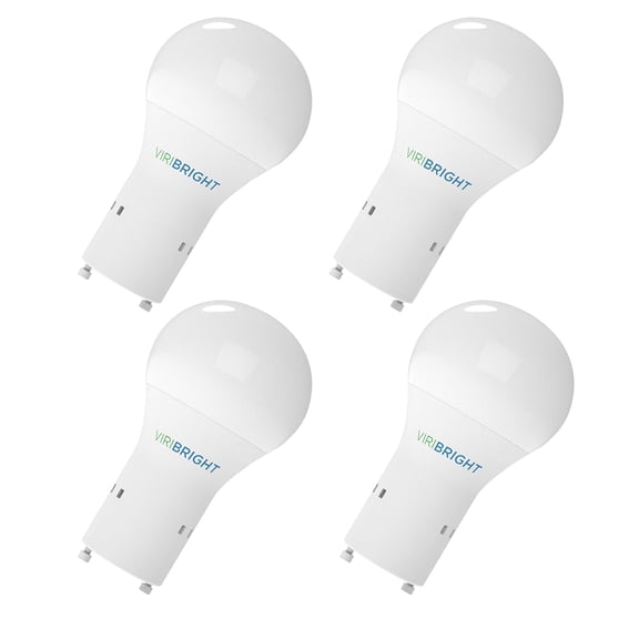 Viribright® A19 LED Bulb, GU24, 9.5W, 800 Lumens, CEC, Energy Star, Dimmable, Daylight 6500K,  (4 Pack)