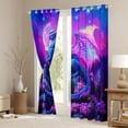 thumbnail image 3 of Castle Fairy Gothic Dragon Black Out Curtains,Flowers Curtains Pack of 2 (42x63 Each), 3 of 6