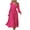 Pink, variant on LEAVINGSUO Summer Dresses for Women Women's Summer Slim Pleated Belt Long Sleeve V-Neck A-Line Dress Pink XXL