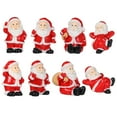 thumbnail image 3 of 12PCS Mini Santa Claus Christmas Ornaments Resin Figurines Holiday Party Decorations, 3 of 7