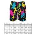 thumbnail image 7 of Neon Splash Beach Board Shorts with Pockets Mens Swim Trunks Quick Dry Stretch Board Shorts with Soft Mesh Lining Novelty Beach Short with Pockets Men Pajama Bottom Pants with Drawstring & Pockets, 7 of 7