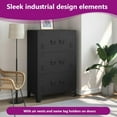 thumbnail image 3 of vidaXL Industrial Filing Cabinet Black 29.5"x15.7"x45.3" Metal, 3 of 10