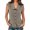 Brown, variant on Linen Vest Women Plaid Shirt Casual Loose V Neck Button Down Peter Pan Collar Cute Sleeveless Blouses