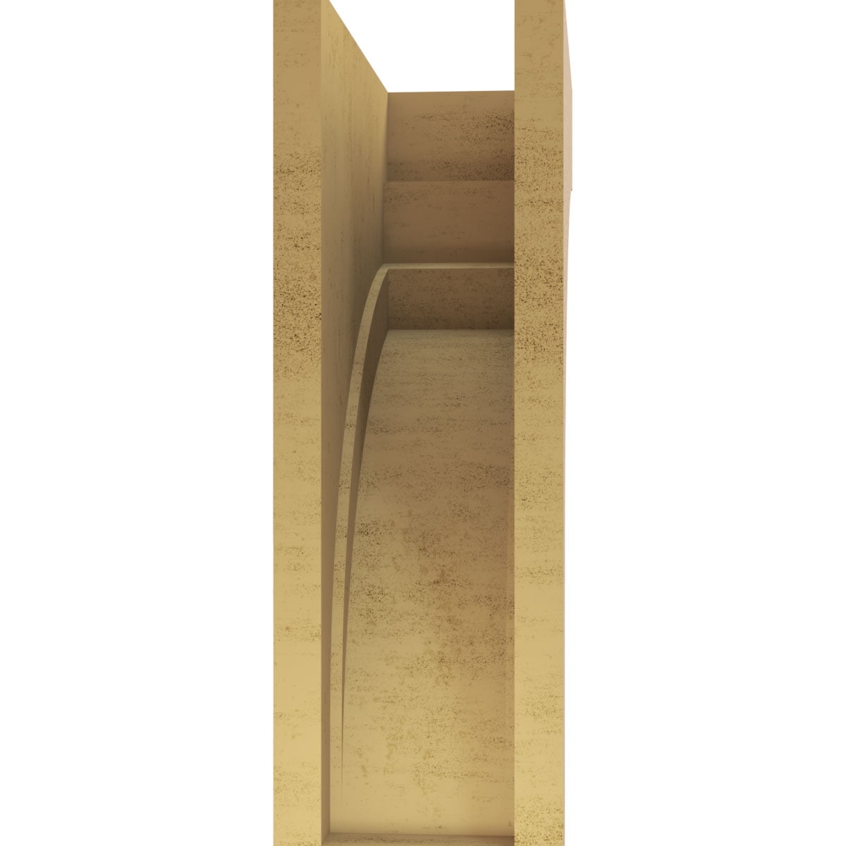 12"W x 24"D x 36"H Classic Rockford Rough Cedar Woodgrain TimberThane Corbel, Primed Tan