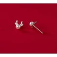 thumbnail image 3 of EOEMY 925 Sterling Silver Christmas Deer / Deer Stud Earrings Jewellery, 3 of 7