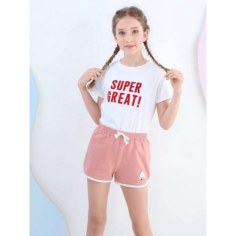 Girls Active Cotton Colourful Shorts for Girls 3 Packs Kids Bike Running Summer Beach Athletic Sports 4 14 Years Casual