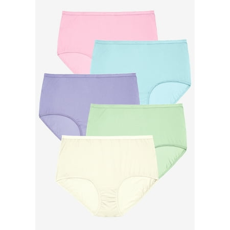 Comfort Choice Comfort Choice Plus Size 5 Pack Pure Cotton Full