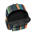 thumbnail image 6 of FORMRS School Backpack with Front Zippered Pocket 12" Student Travel Daypack, Navy Blue Stripes, 6 of 6