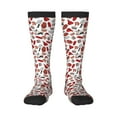 thumbnail image 2 of Lsque Red Food Printed Crew Socks Men's Women's LightWeight Thin Casual Calf Socks ,Knee High Socks,Cotton Socks, 2 of 9