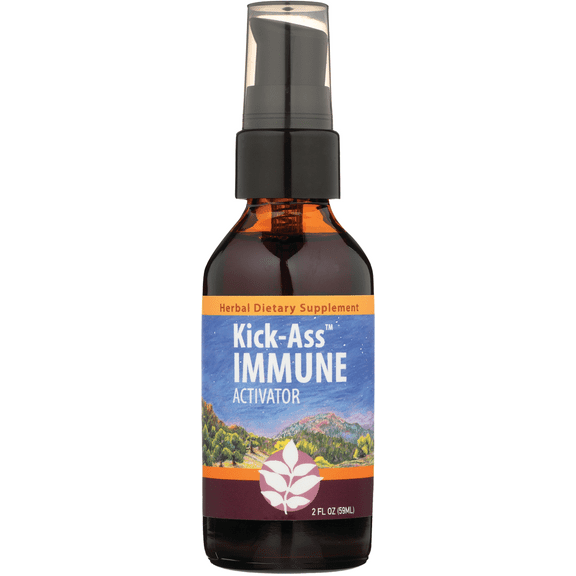WishGarden Herbal Remedies WishGarden Herbs — Kick Ass Immune Herbal Formula — Gluten Free — 2 oz Pump Top