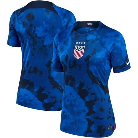 Women's Nike Blue USWNT 2022/23 Away Breathe Stadium Replica Blank Jersey