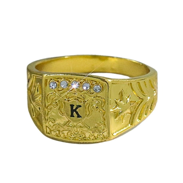Gold ring 2024 with letter k