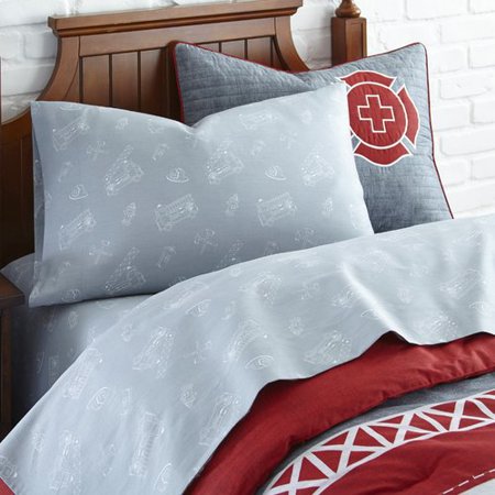 UPC 651896521782 product image for Frank & Lulu Fire Fighter Cotton Sheet Set | upcitemdb.com